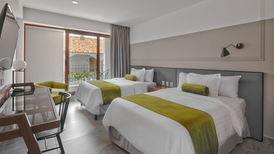 Deluxe Double Room Interior with balcony at Gamma Hotels