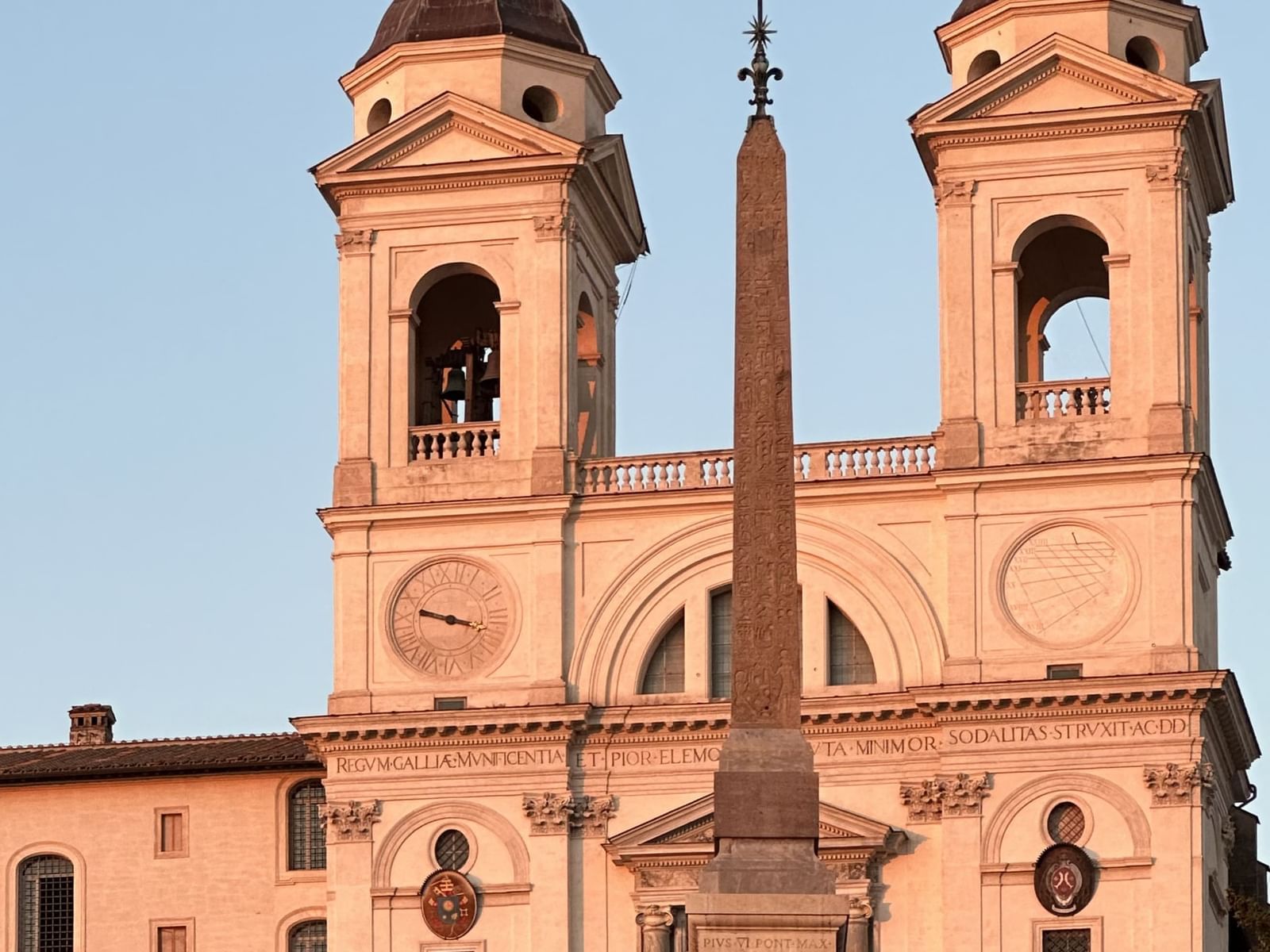 Exterior view of Trinita dei Monti near Margutta 19