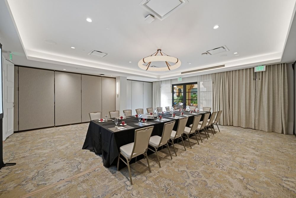 meeting room set up at el PRADO