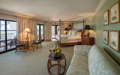 Interior of Standard Ocean view king room at Santa Barbara Inn
