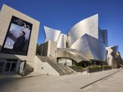 Outside view of The Walt Disney Concert Hall in Los Angeles, CA during daytime hours