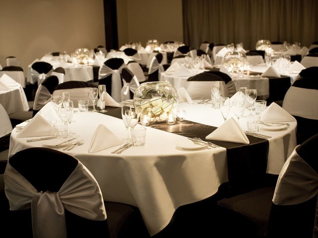 Properly arranged wedding hall at Sebel Suites Brisbane