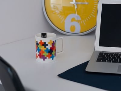 Typical study desk & chair (featured items not included)