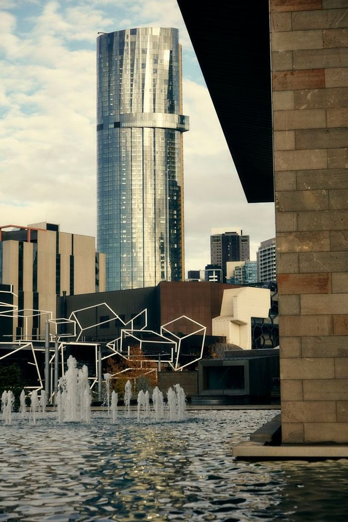 Exterior view of Melbourne Recital Centre near The Kinson