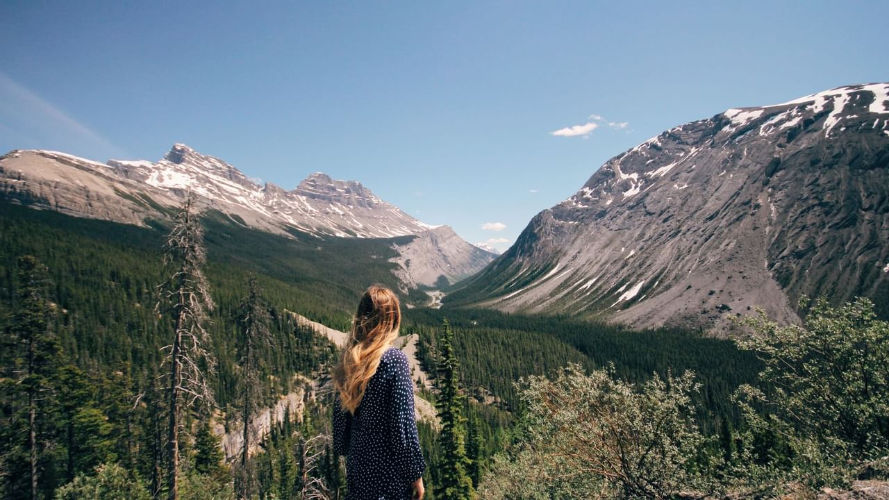 Tourist at Jasper National Park