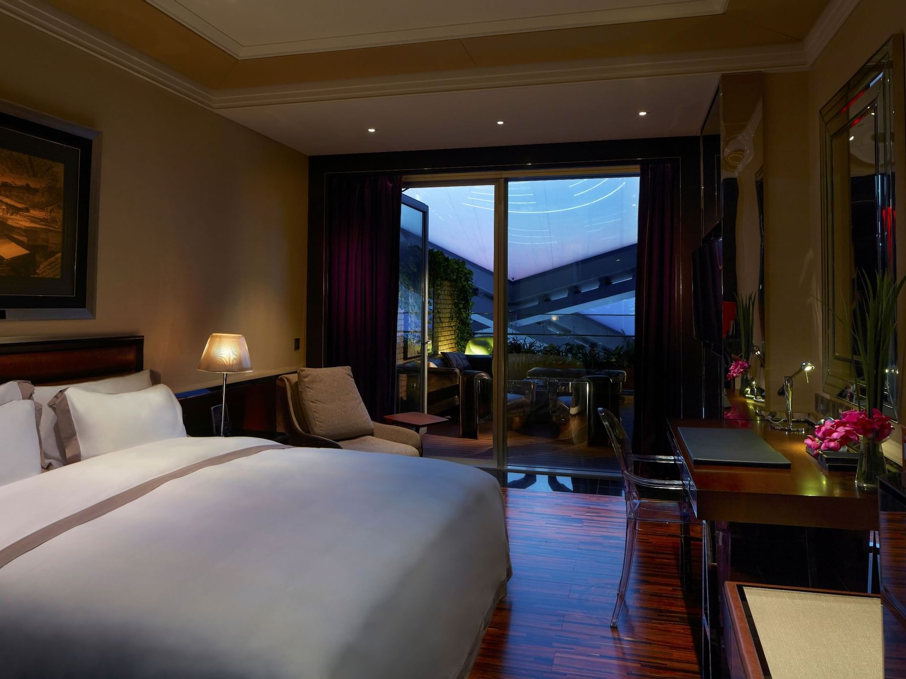 The Deluxe Room with Terrace & king bed at Hotel Eclat Beijing