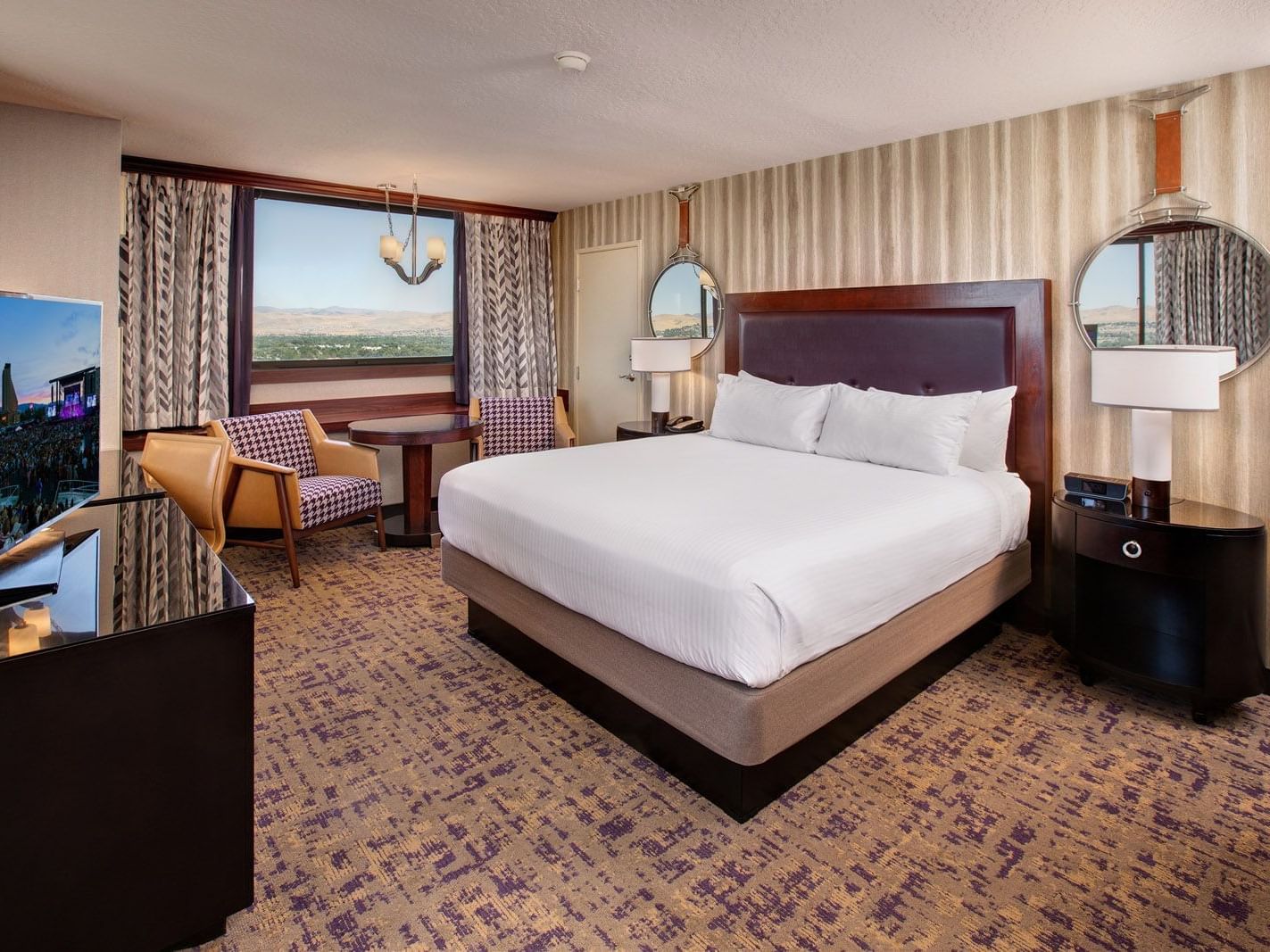 a large bed in a room