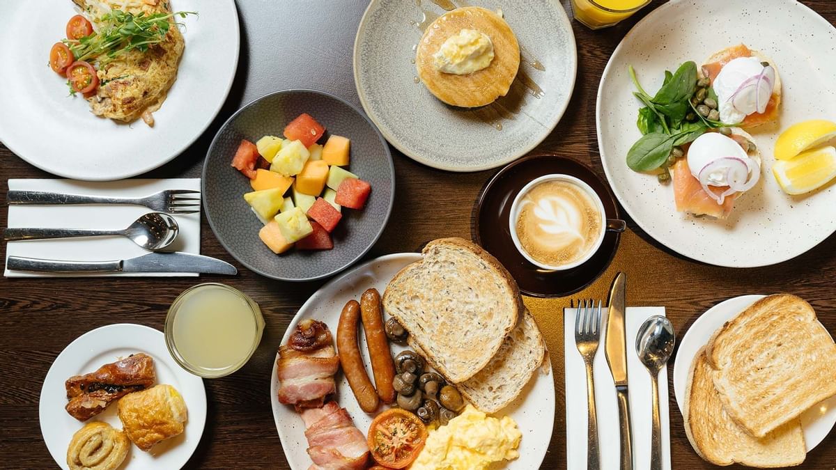 Breakfast meals in Market & Co restaurant at Crown Towers Perth