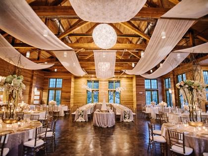Table setup for a Wedding in The lake house at WaterColor Inn