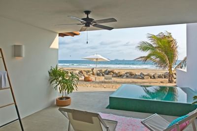 Beachfront 3-Bedroom Villa terrace at Marea Beachfront Villas