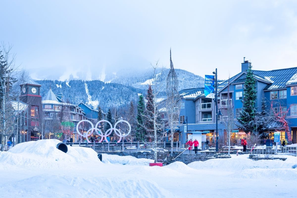 Snow-covered Whistler Village Stroll near Blackcomb Springs Suites