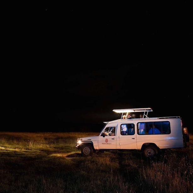 Night rides in National Park near Hotel Lake Elmenteita