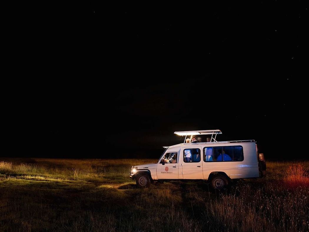Night rides in National Park near Hotel Lake Elmenteita