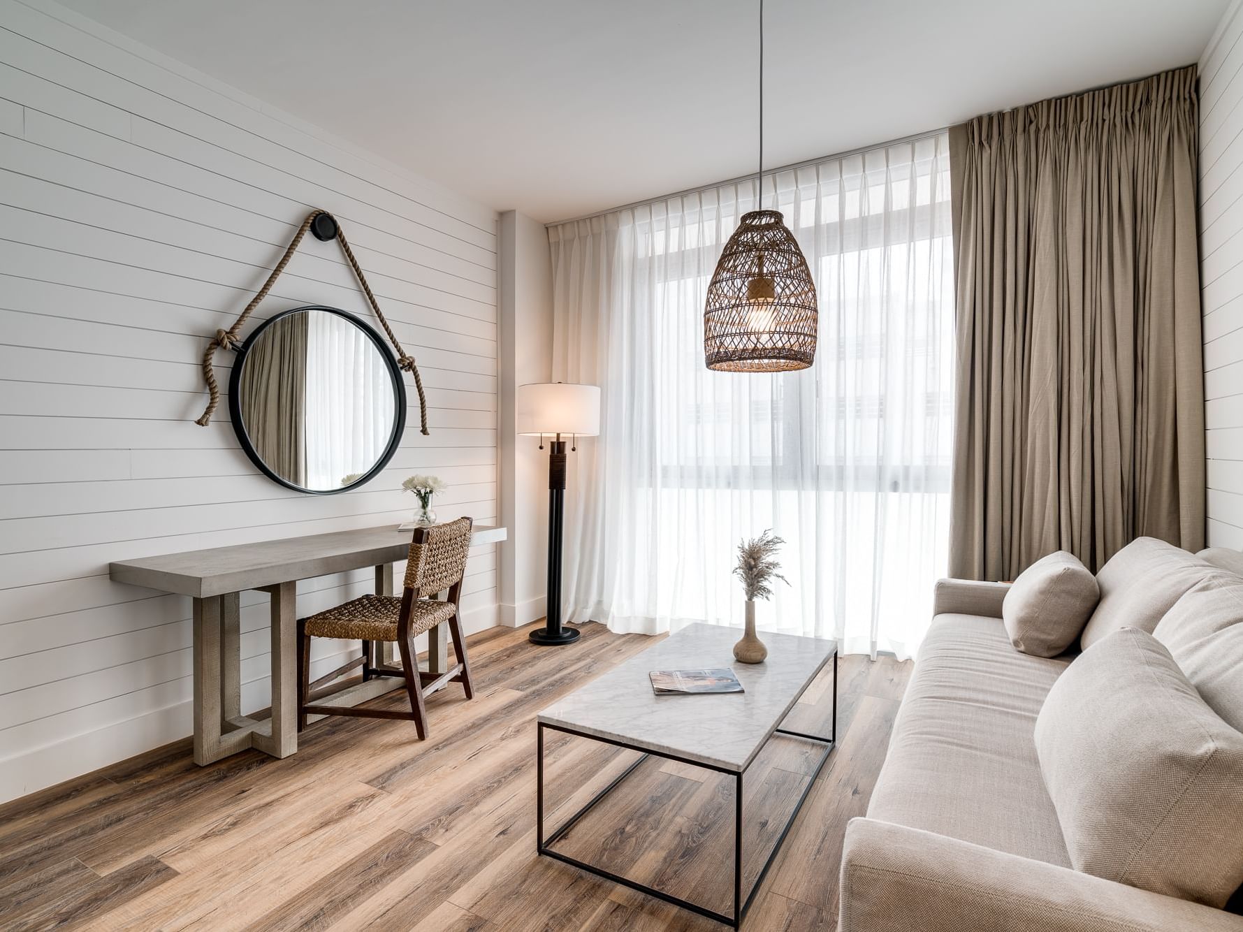 Interior of a living area with a sofa at Boulan South Beach