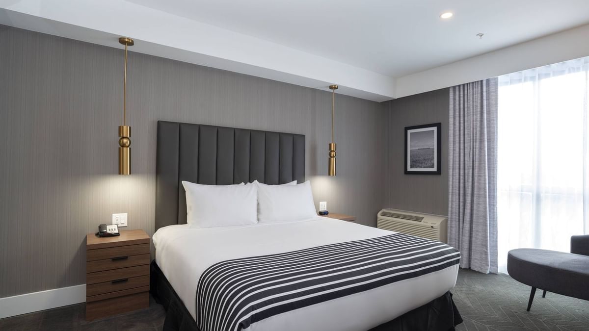 The Signature Soaker Tub King Suite with Sofa Bed at Sandman Signature Sherwood Park Hotel. 