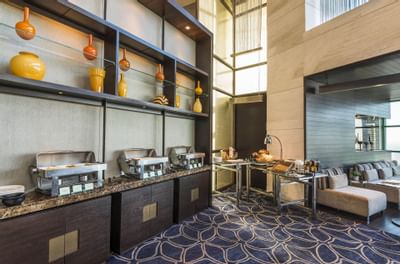 The buffet in Chatrium Club Lounge at Chatrium Hotel Bangkok