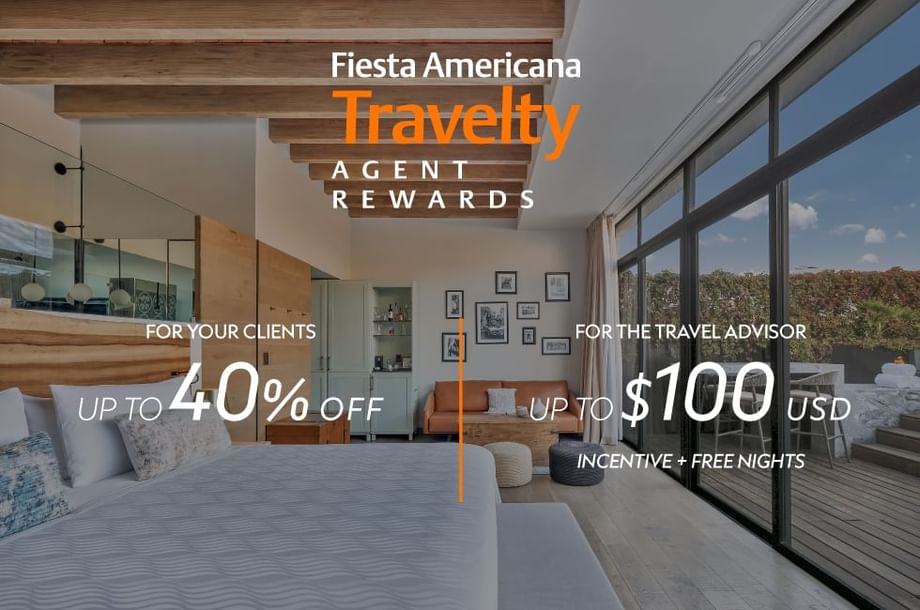 Fiesta Americana Travelty agent rewards offer poster at Fiesta Americana Travelty
