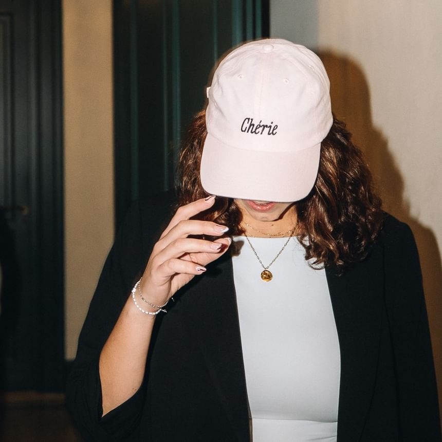 rosa Baseballkappe mit 