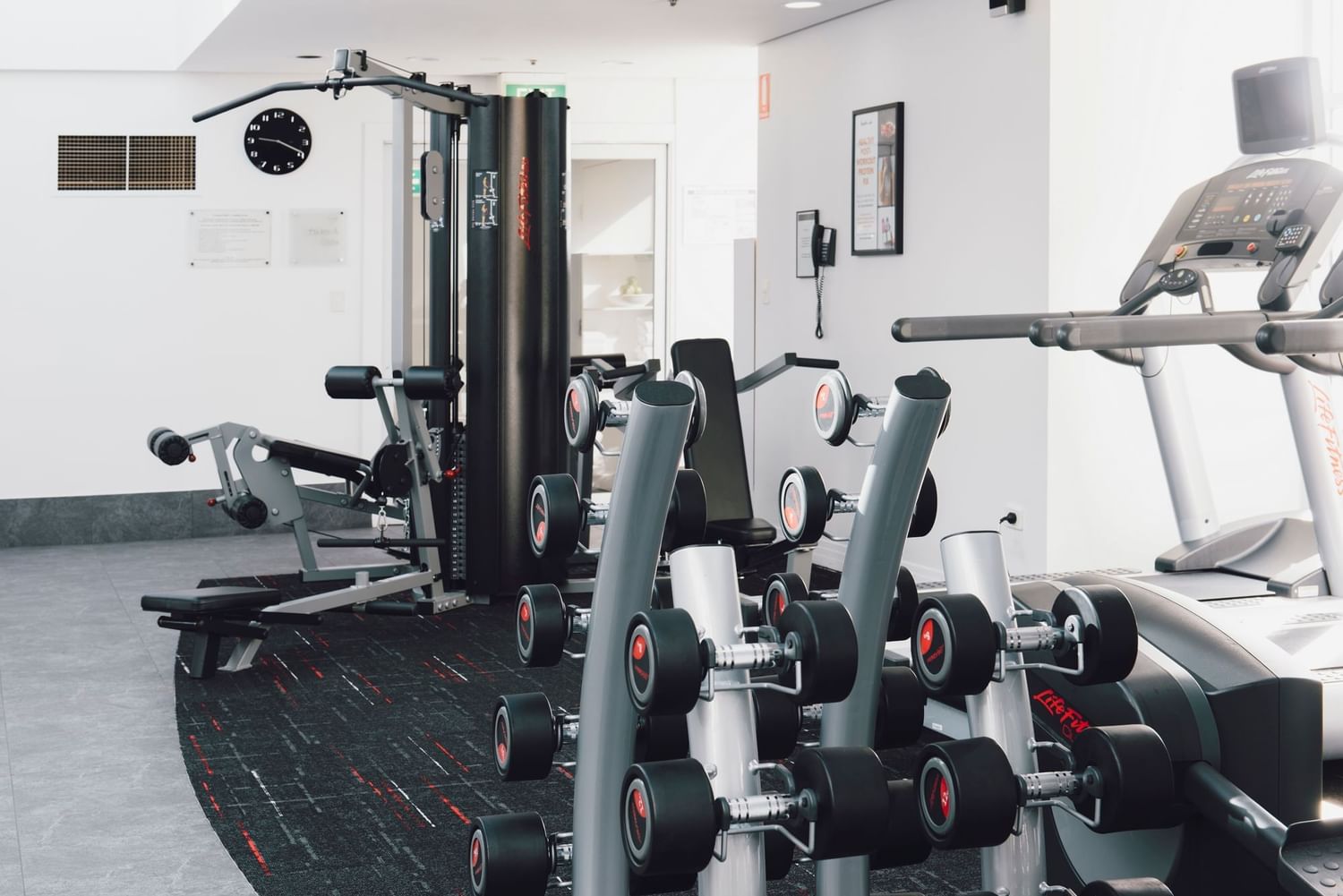 Exercise machines in The Gym at The Como Hotel Melbourne