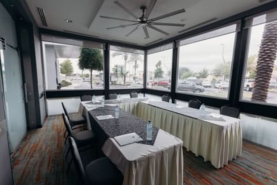 U-style table in VIP Private meeting room at Araiza San Luis