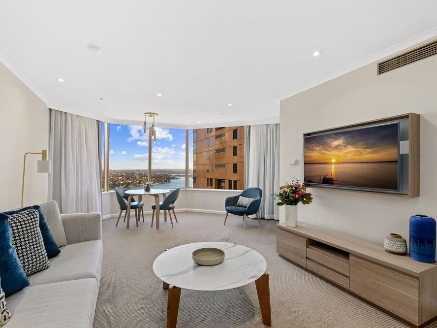 Deluxe one king bedroom at The Sebel Quay West Suites Sydney