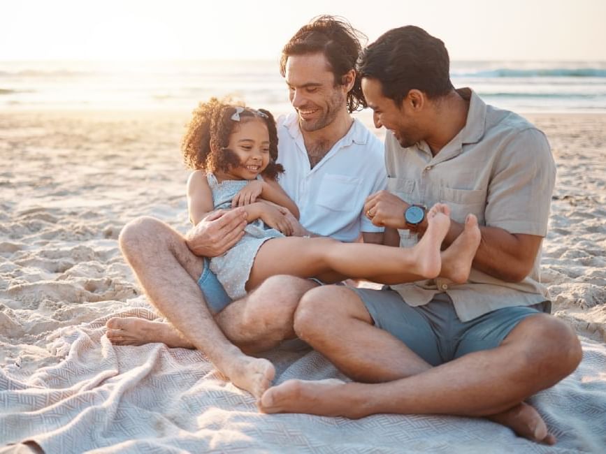 family enjoying hotel promotion in summer