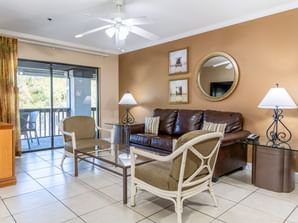Living Area, Two Bedroom Suite in Palm Coast at Legacy Vacation Resorts