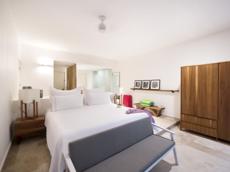 Casita 1 King with sitting chair at The Explorean Cozumel