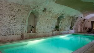 Indoor pool at Domaine de la Courbe