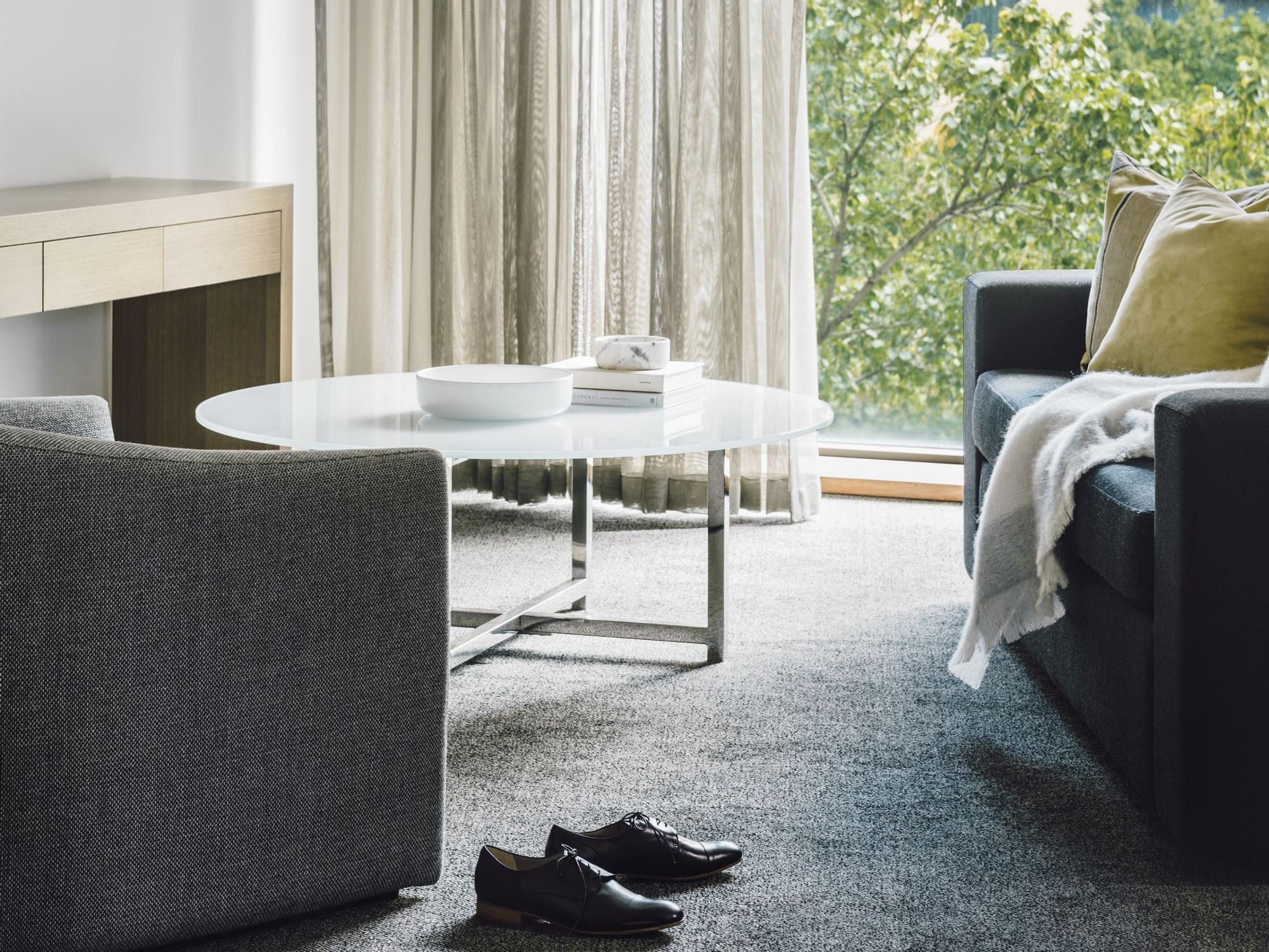 Lounge area in 1 Bedroom Apartment at Como Melbourne