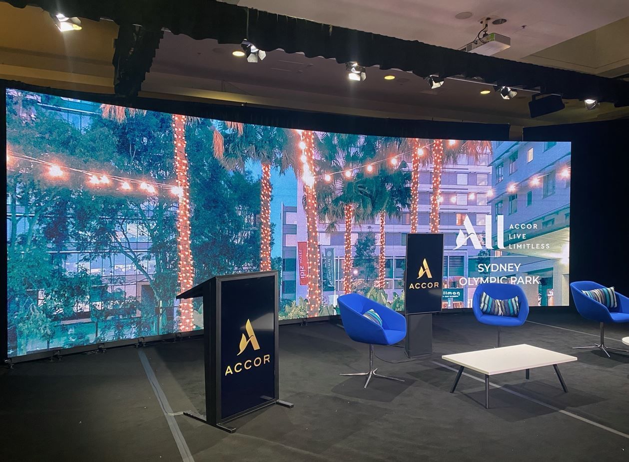 Stage with a podium at Novotel Sydney Olympic Park
