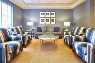 Spacious lobby lounge area at Trianon Bonita Bay