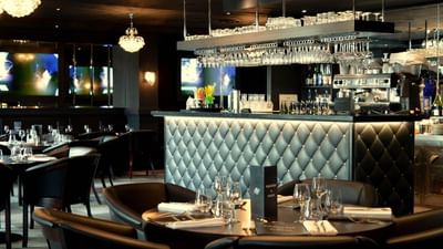 Bar brasserie at Hotel du Pasino in Le Havre, France