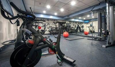 Peleton machine in a gym at Embassy Hotel & Suites Ottawa