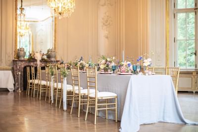 Musikzimmer Wedding decors at Patrick Hellman Schlosshotel