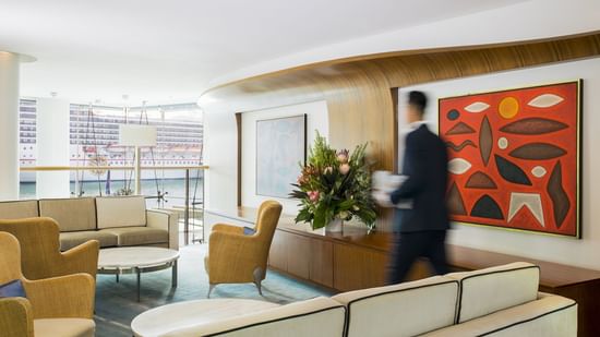 Interior of the lobby at Pullman Quay Grand Sydney Harbour