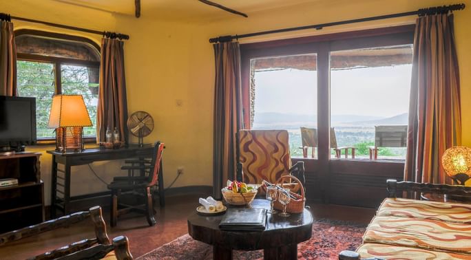 Livingroom in Serengeti Suite at Serengeti Serena Safari Lodge