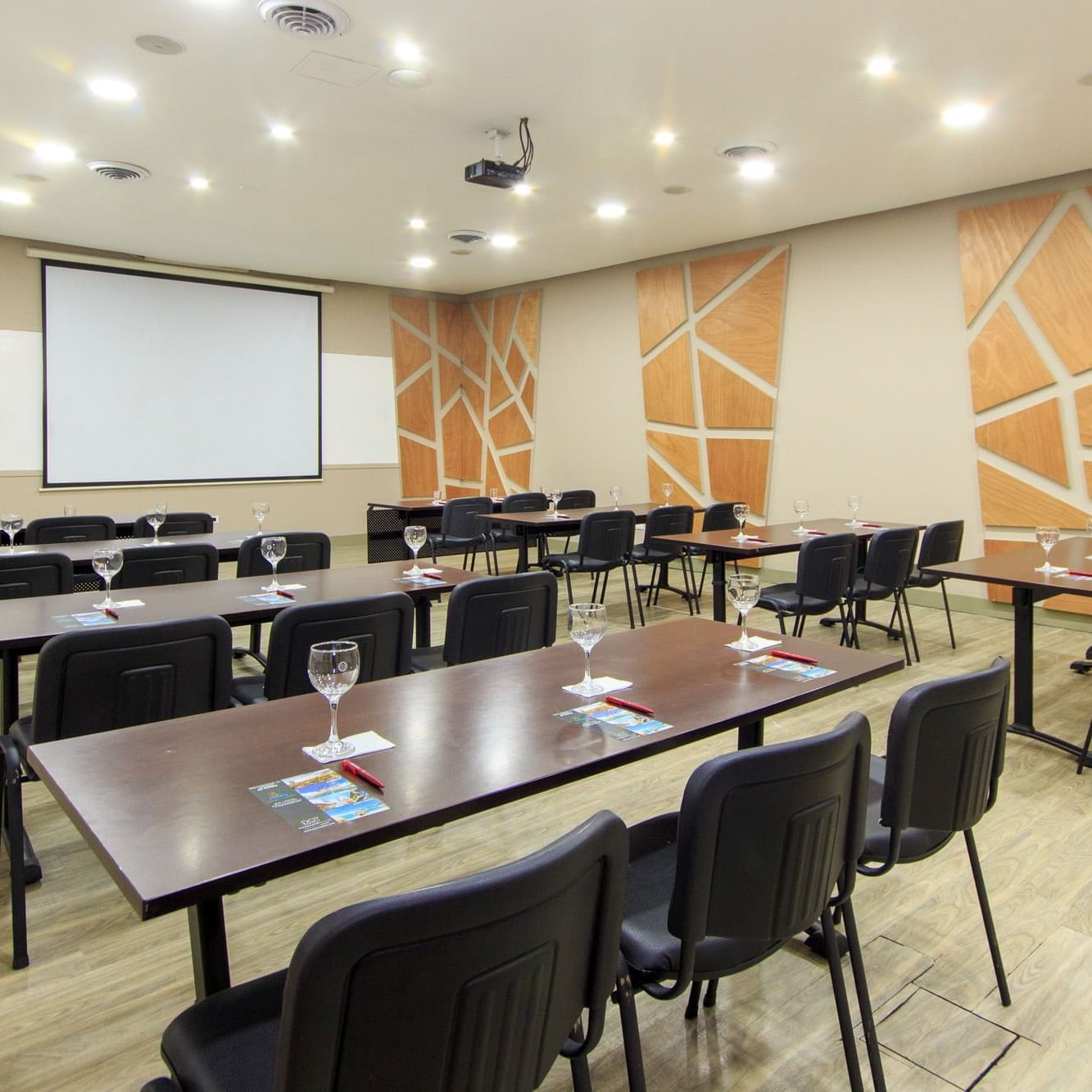 Interior of a Meeting room in classroom type at Factory Green