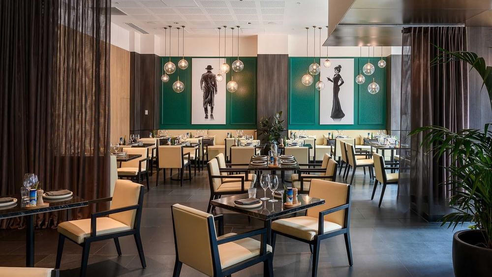 Table arrangements in Italian Steakhouse at Melbourne Central