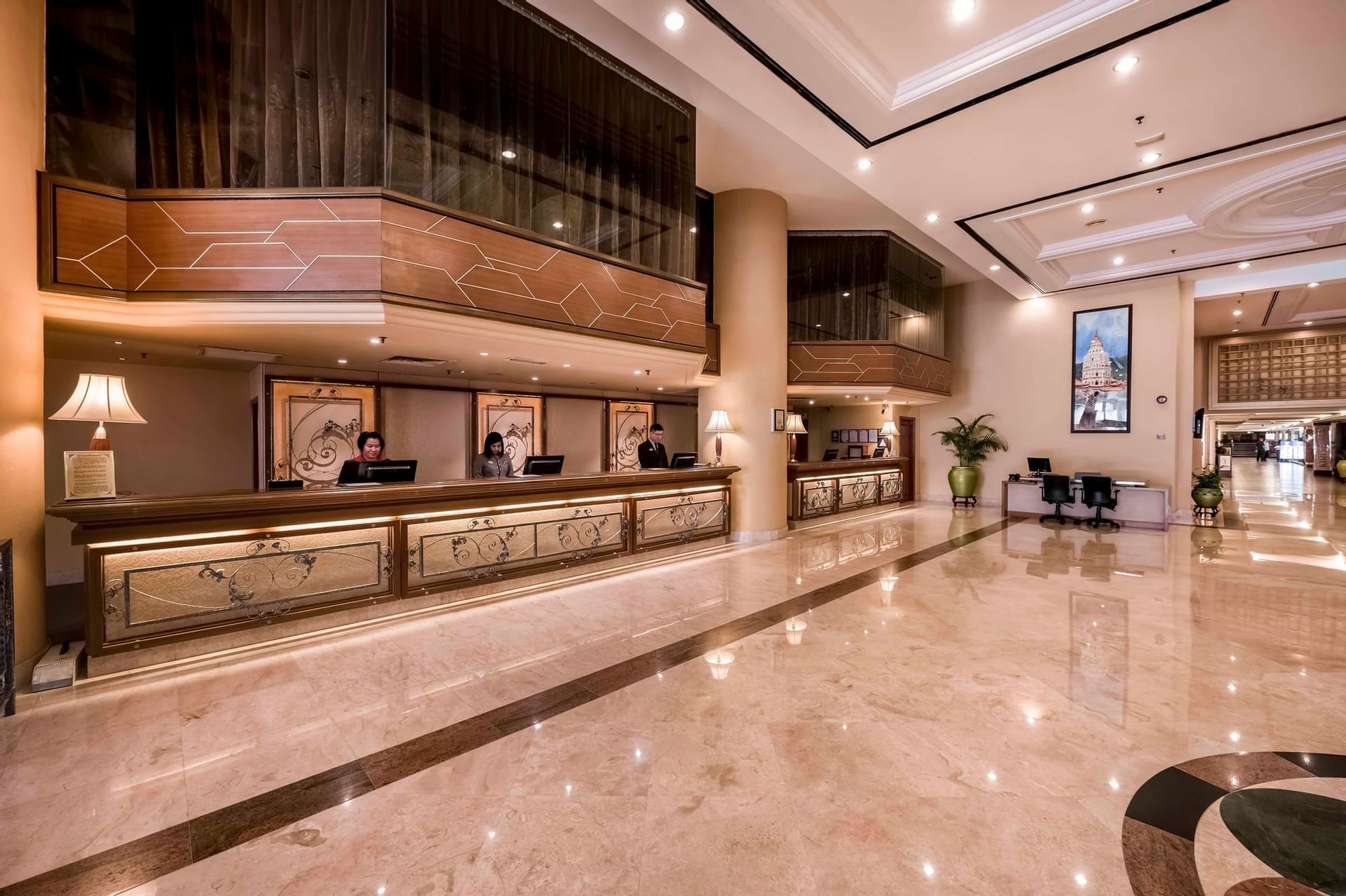 The Hotel lobby & reception area at Cititel Penang Hotel