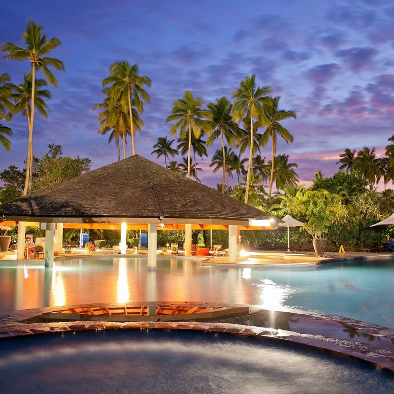 Exterior of the Naviti-Pool Bar by the pool at The Naviti Resort - Fiji