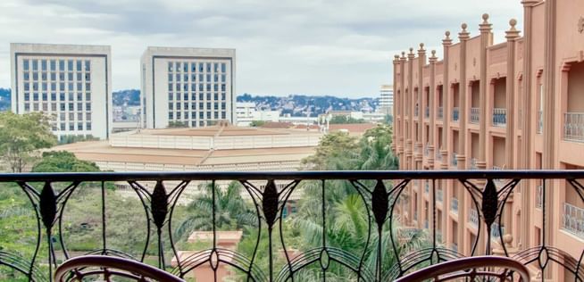 A Balcony with chairs at   