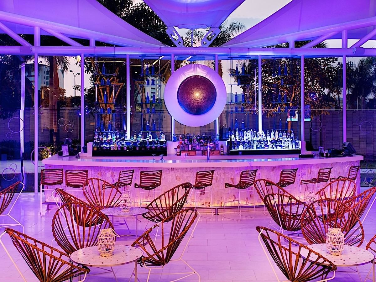 Interior of Blu bar at Palacio Mundo Imperial