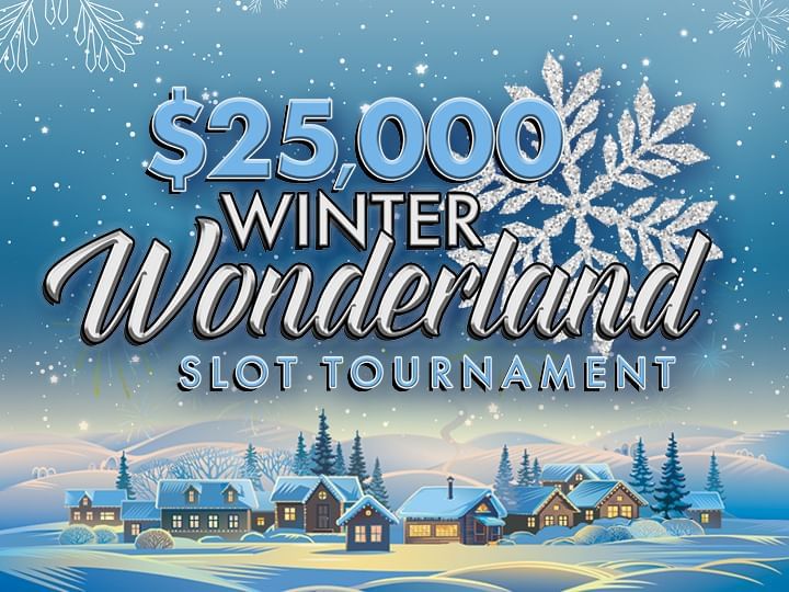 $25,000 Winter Wonderland Slot Tournament Promotional Logo