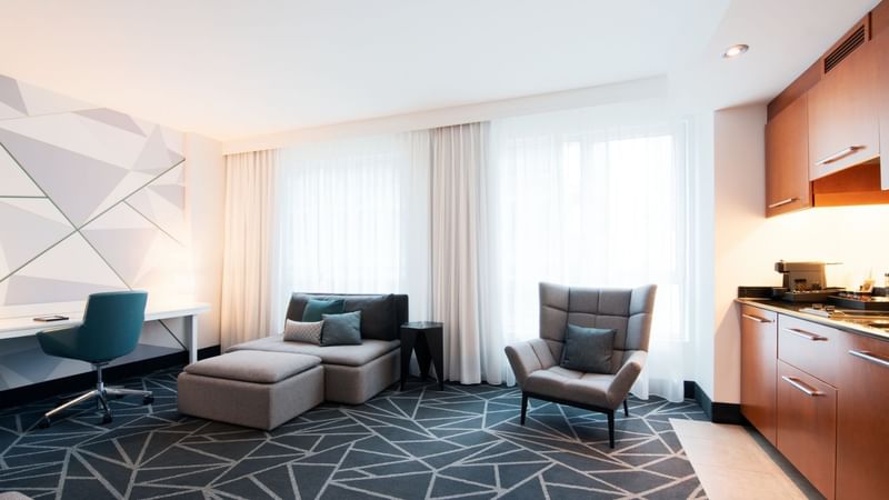 Premium loft Suite with sofa beds and cabinet at Warwick Le Crystal