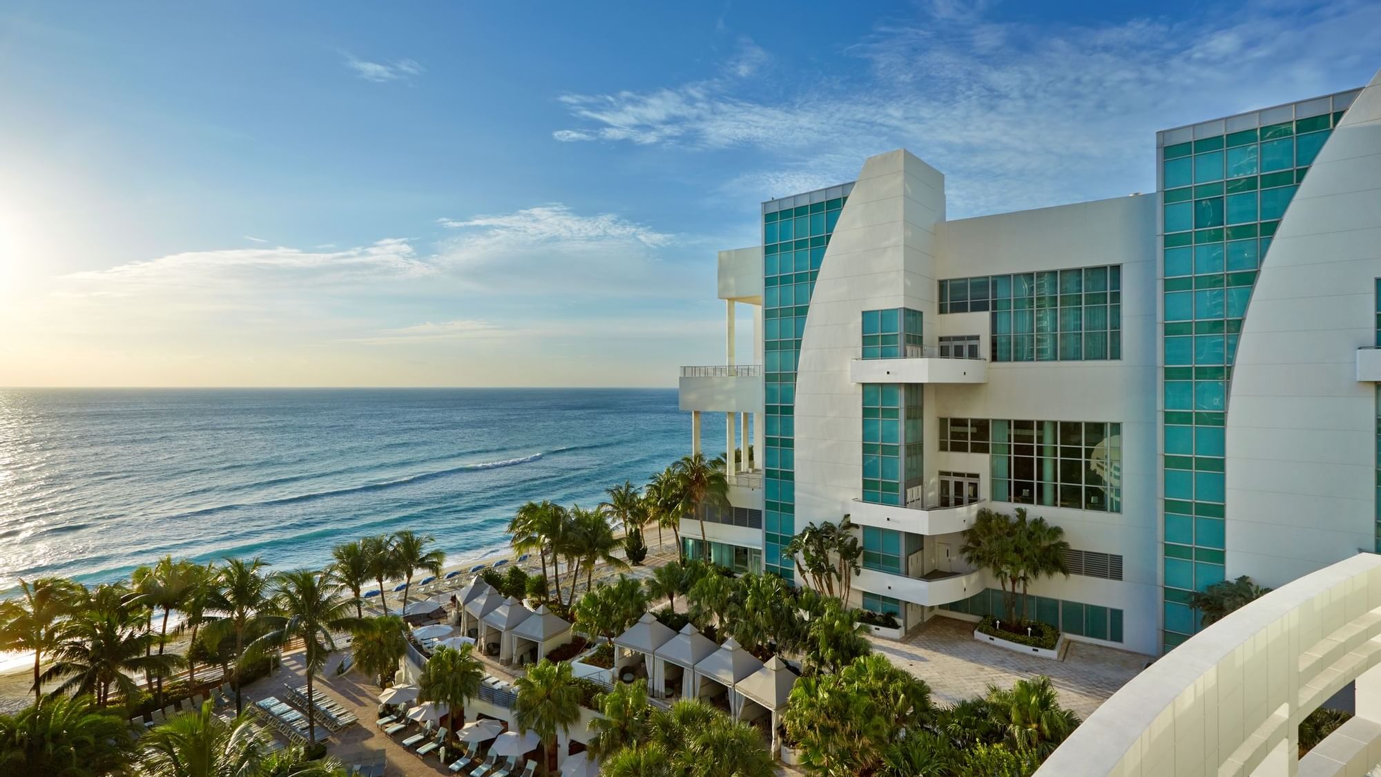 Aerial view of hotel exterior with sea at The Diplomat Resort