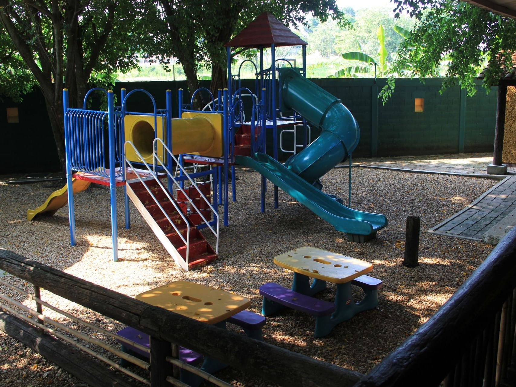 A kids playground area at Ciudad Real Palenque
