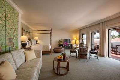 Living area of Penthouse Studio at Santa Barbara Inn