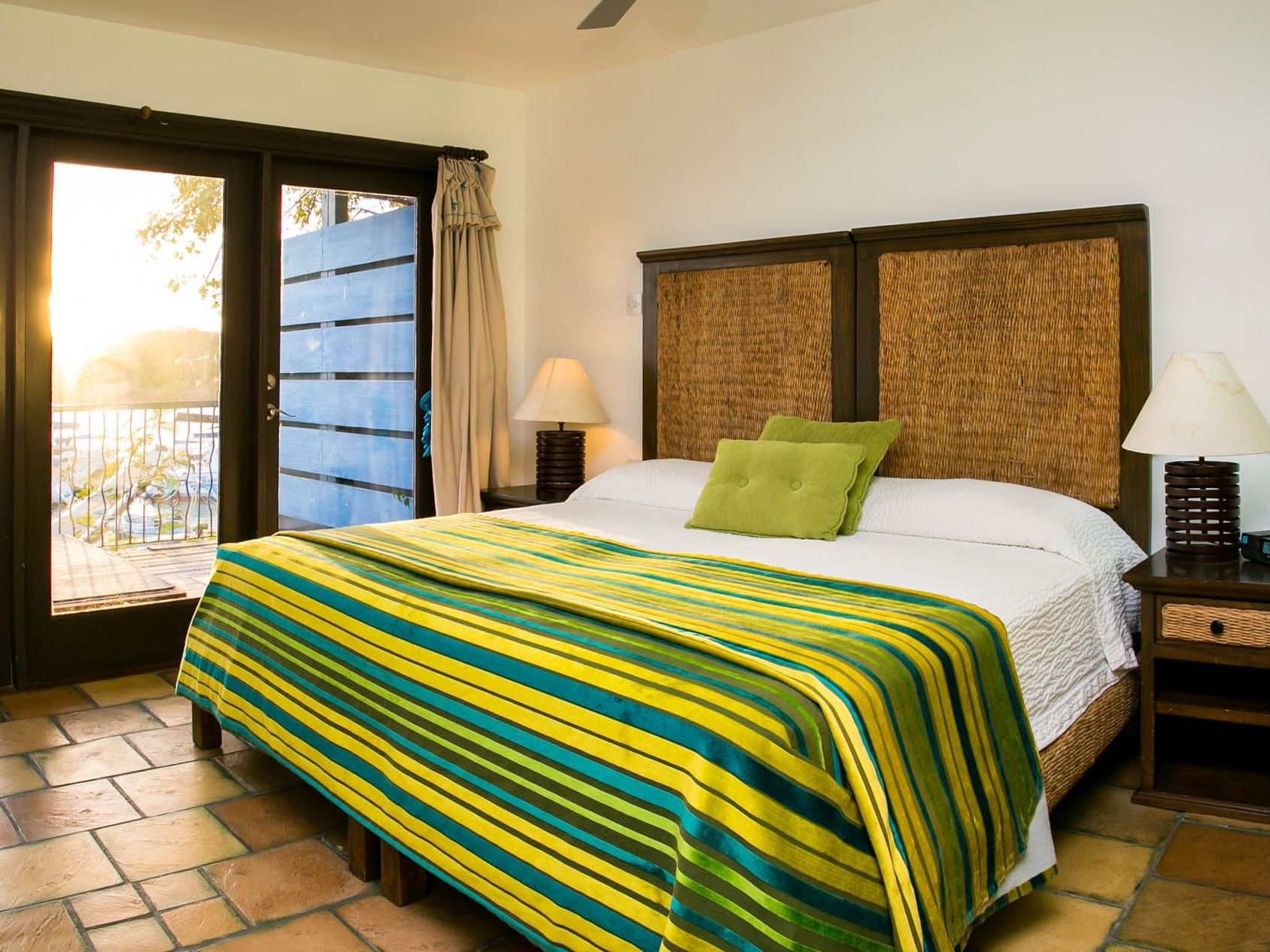 Bedroom arrangement in Accessible Room at True Blue Bay Hotel