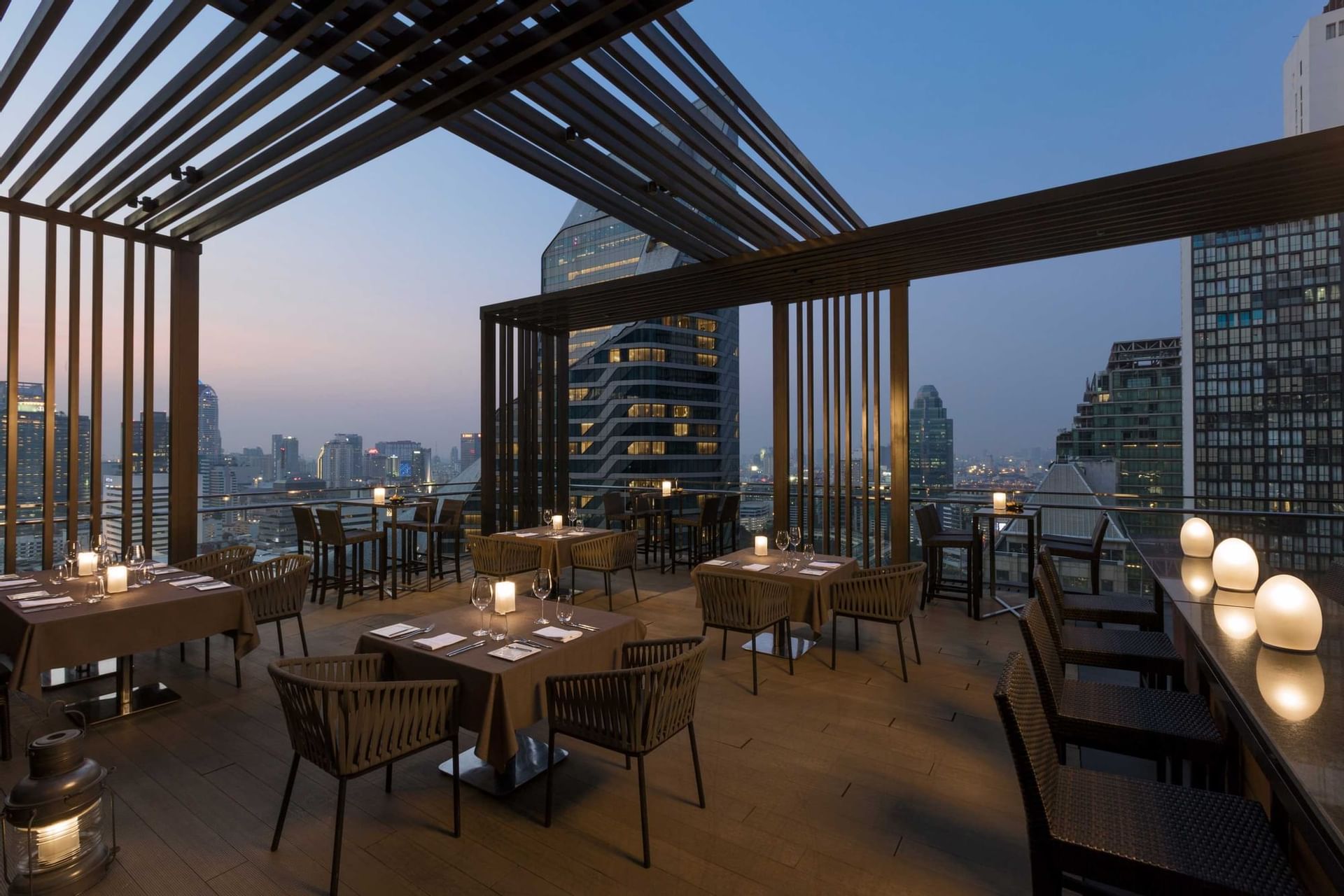 Terrace in Elements Restaurant at Okura Prestige Bangkok